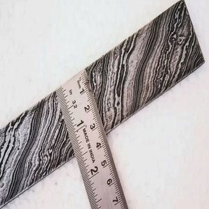 Trailcraft Damascus Billet Bar 10" Pattern Welded Blank for Knife Making detail view by JW SteelCrafts