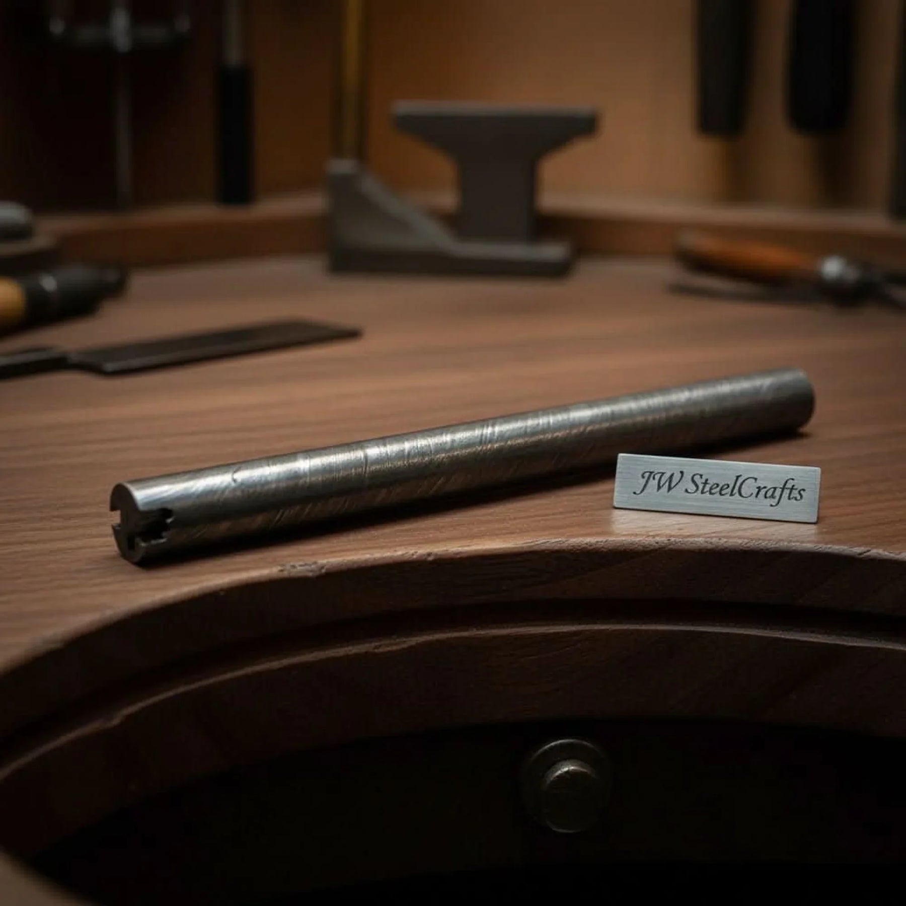 Ravensteel Damascus Rod stock in Raw 6 Inch Bar for Ring Making by JW SteelCrafts