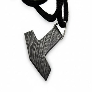 DE-0014 Custom Handmade Damascus steel Viking pendant /Thor Hammer Pendant/Jeweller by JW SteelCrafts