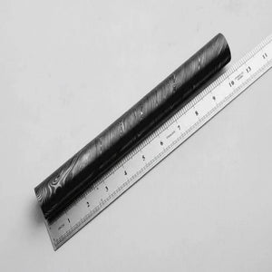 Ravenline Damascus Rod Handmade 10 Inch Round Bar for Ring Making by JW SteelCrafts