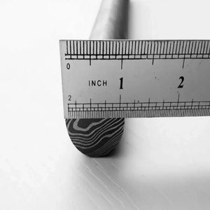 Ravenline Damascus Rod Handmade 10 Inch Round Bar for Ring Making detail view by JW SteelCrafts