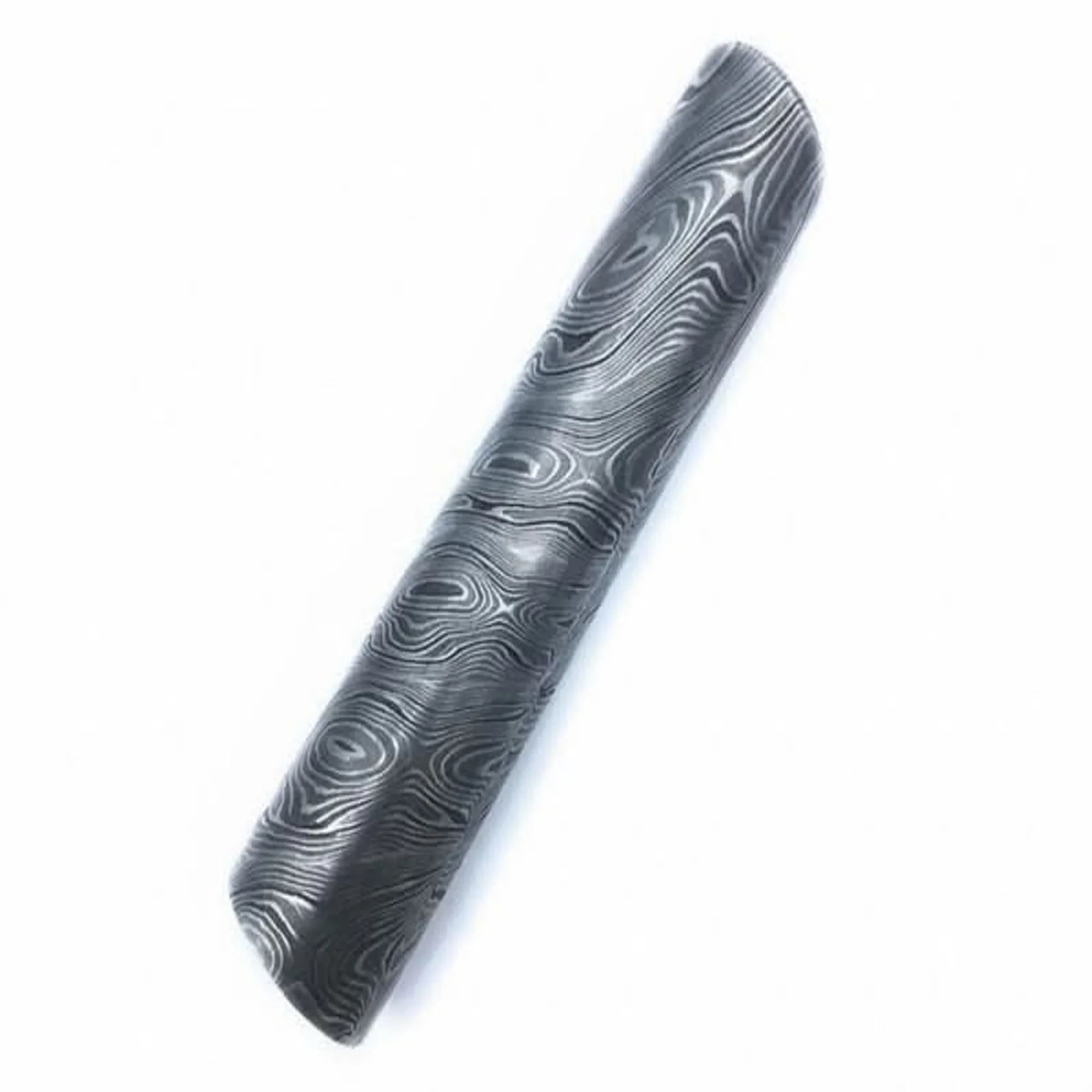 Ashgrain Damascus Rod Handmade 5.5 Inch Round Bar for Ring Making by JW SteelCrafts