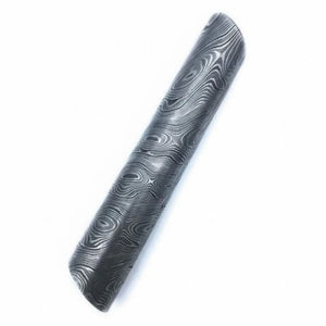 Ashgrain Damascus Rod Handmade 5.5 Inch Round Bar for Ring Making by JW SteelCrafts