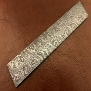Steelwisp Damascus Bar Rod 7" Premium Flat Billet Bar Pattern Welded Blank for Knife and Tool Making by JW SteelCrafts