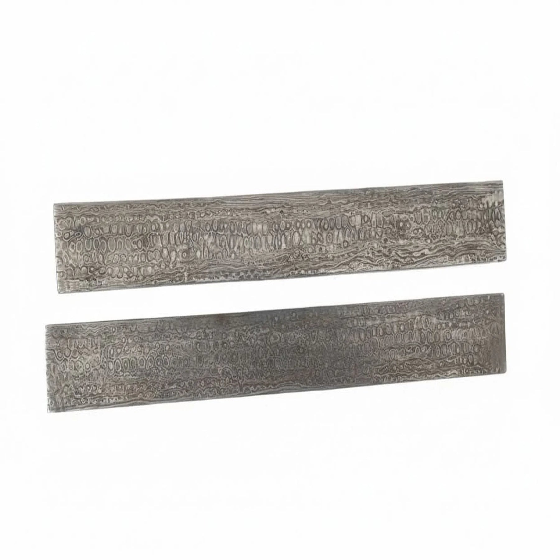 12 Inch Damascus Steel Billet Bar Pair 2 Inch Wide Pattern Welded Bladesmith Stock for Knife Making by JW SteelCrafts