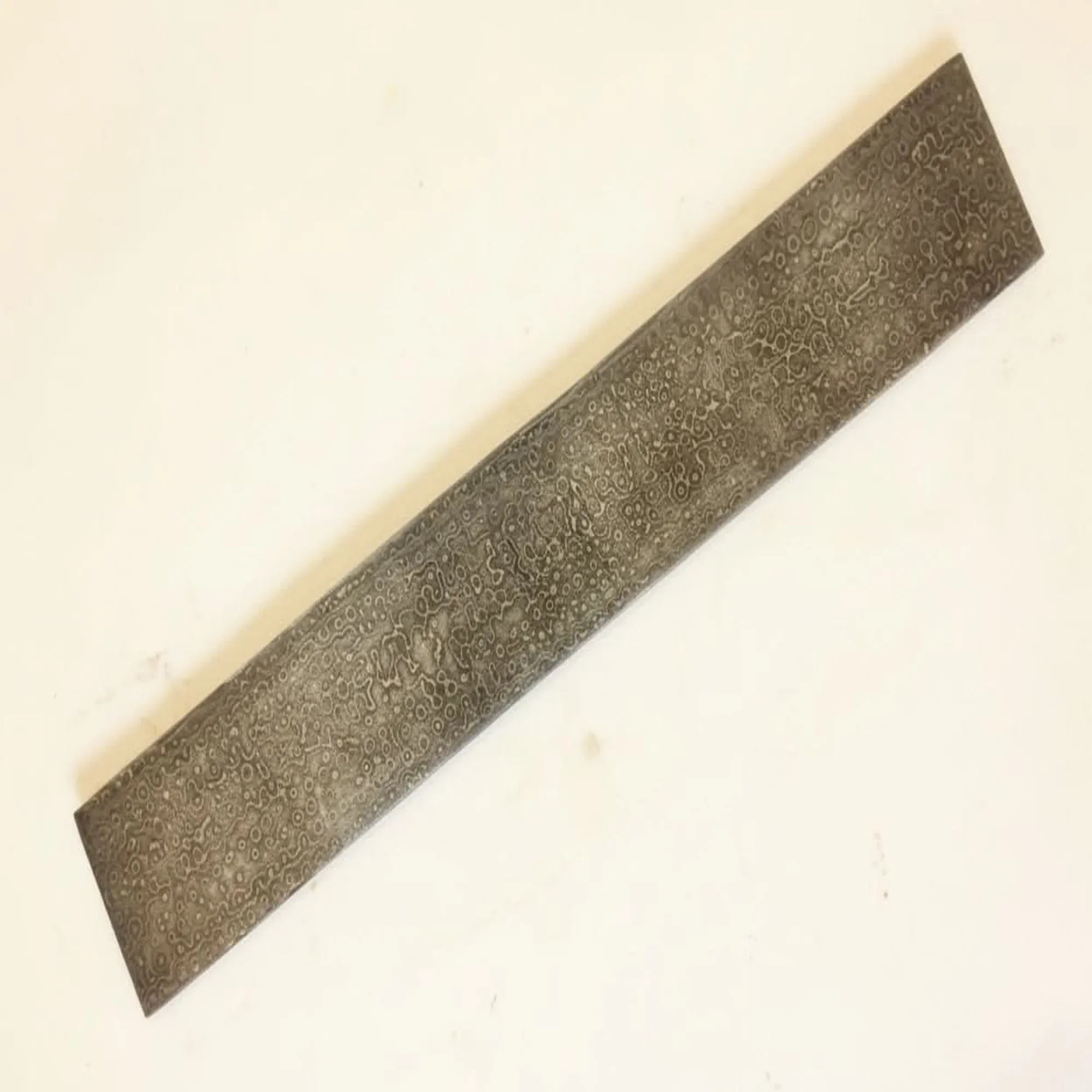 10 Inch Raindrop Pattern Damascus Steel Billet Bar for Knife Making and Bladesmith Stock by JW SteelCrafts