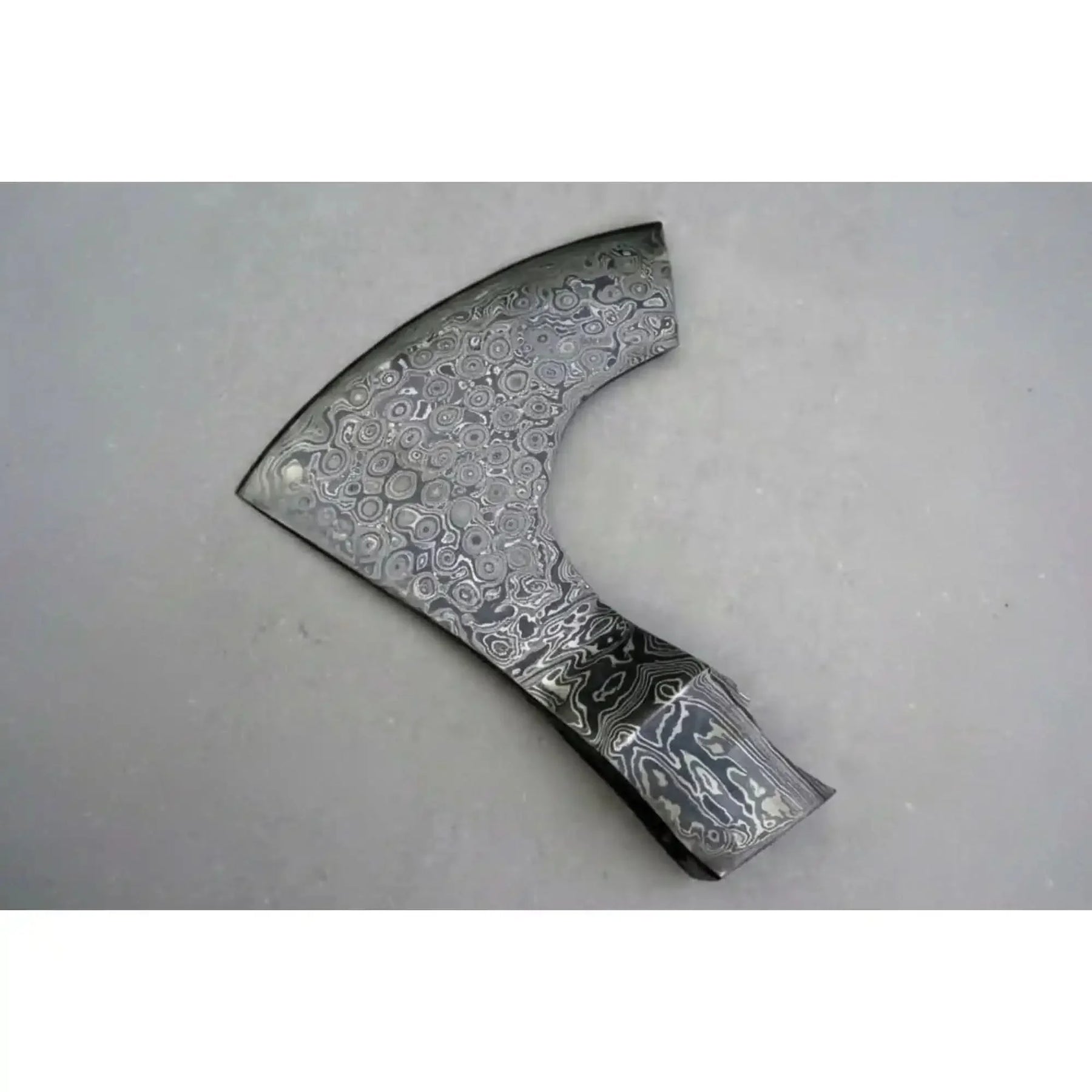 Duskpetal Damascus Beard Axe 6" Handmade Compact Bearded Head Blank by JW SteelCrafts