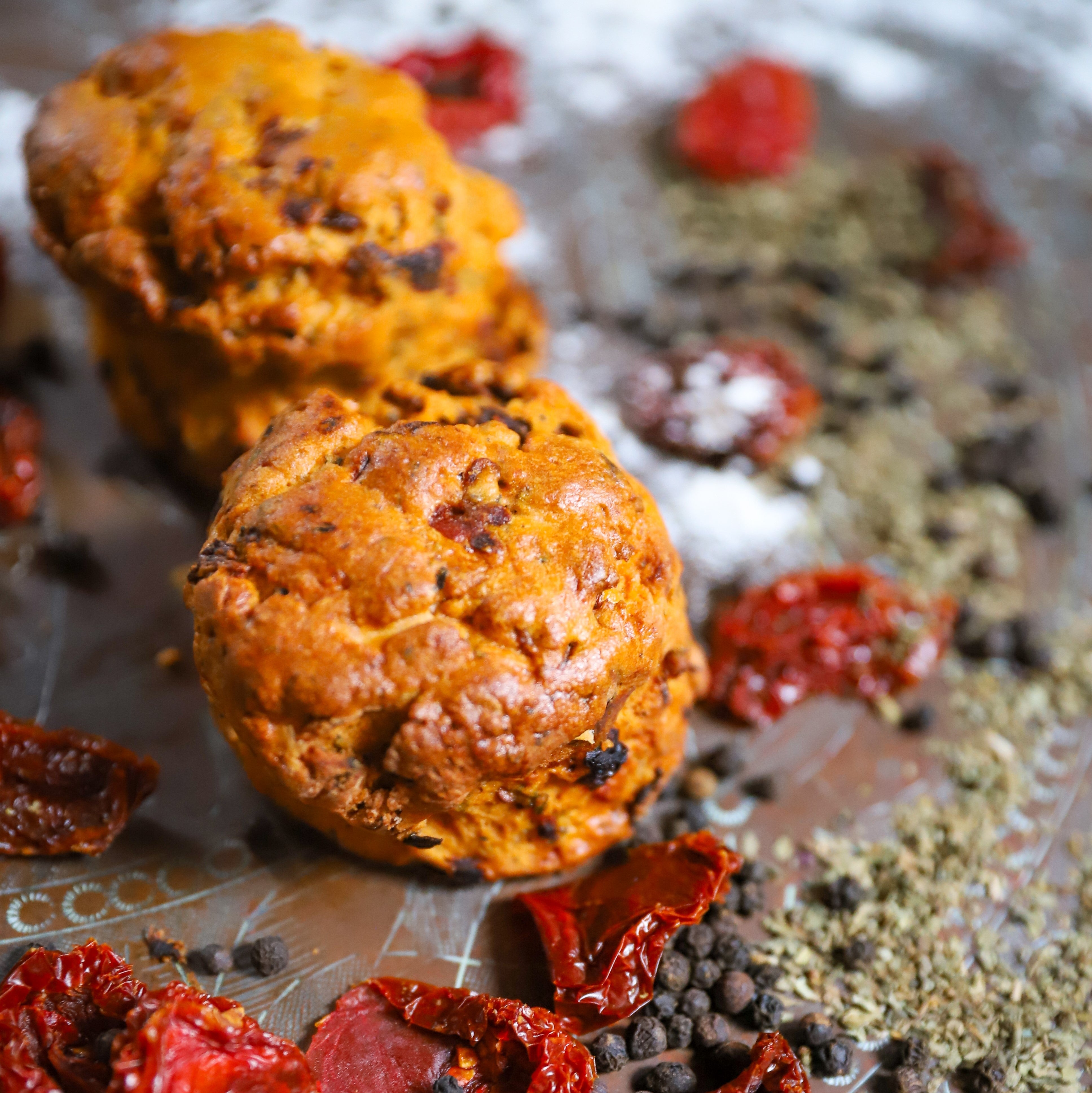 Sun Dried Tomato, Basil & Black Peppercorn Scones by Two and a Half Irishmen - Traditional Irish Baking