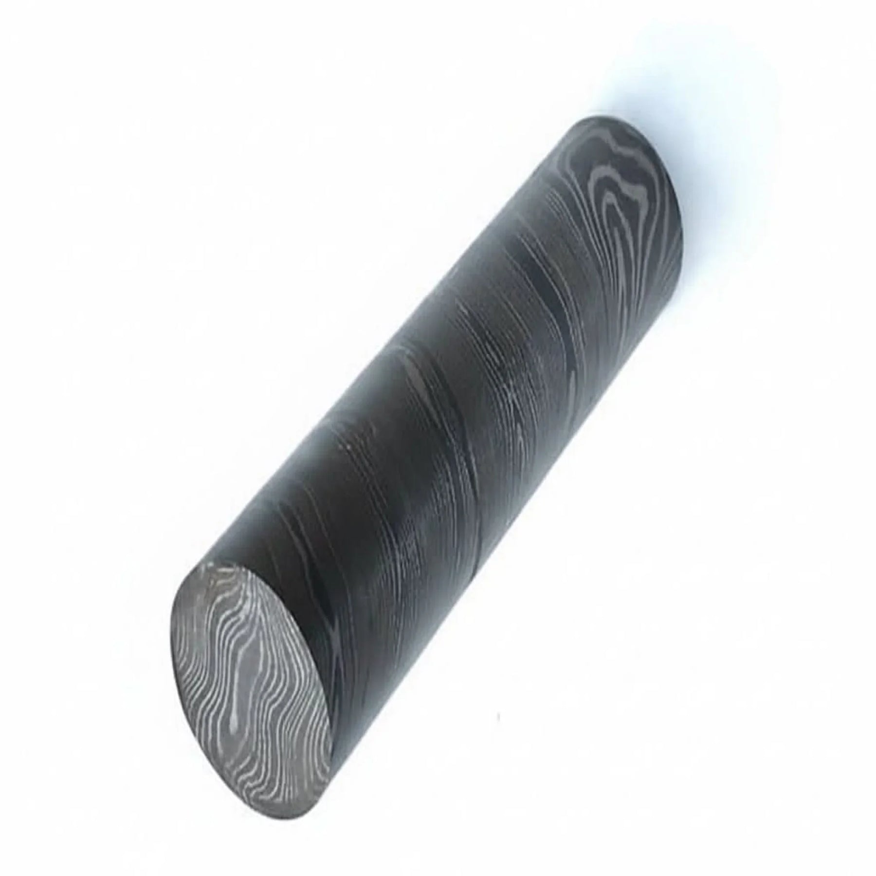 Twisted Damascus Steel Round Billet in Pre Etched Five Inch Bar by JW SteelCrafts