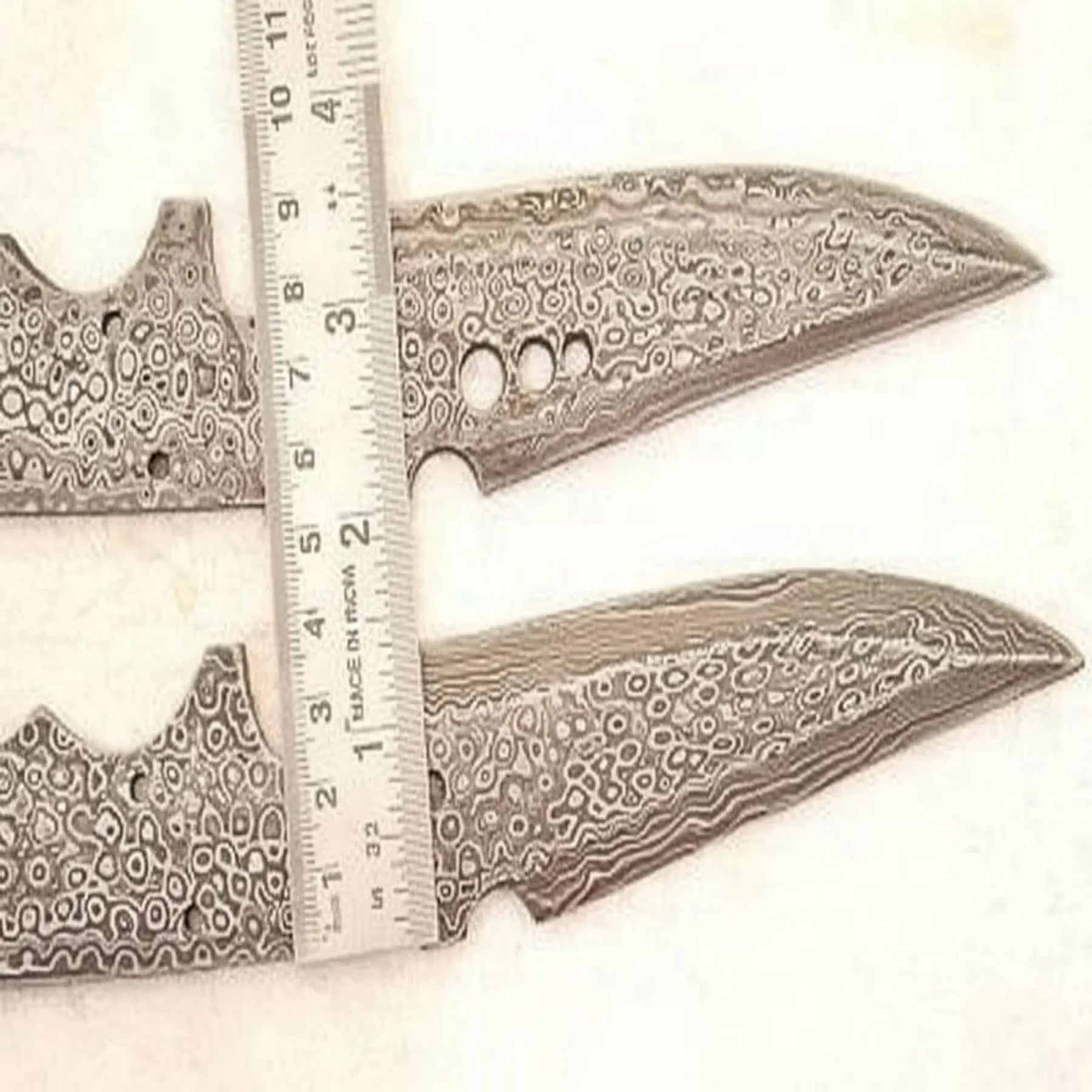 Handmade Damascus Steel Hunting Knives Fixed Blank Blades / Knife Making Material DK-0120 detail view by JW SteelCrafts