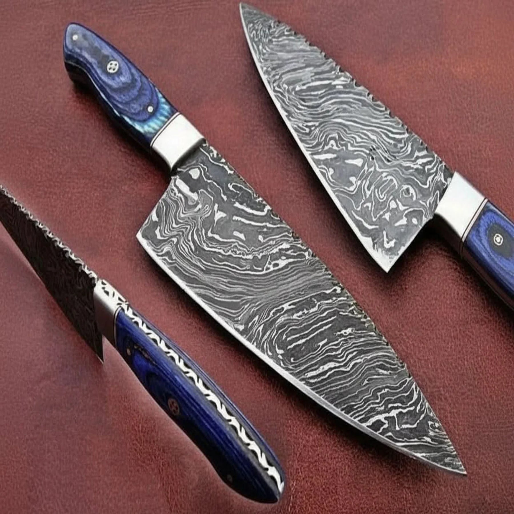 Custom Handmade Damascus Steel Full Tang Chef Knife / Vegetable Knife / Kitchen Knife DK-0130 by JW SteelCrafts