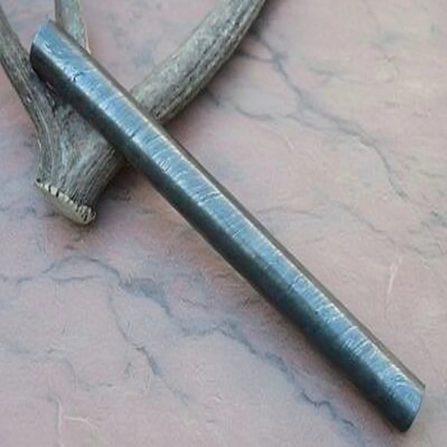 Twisted Damascus Steel Round Bar For Knife Guard/ring Jewelry Making by JW SteelCrafts