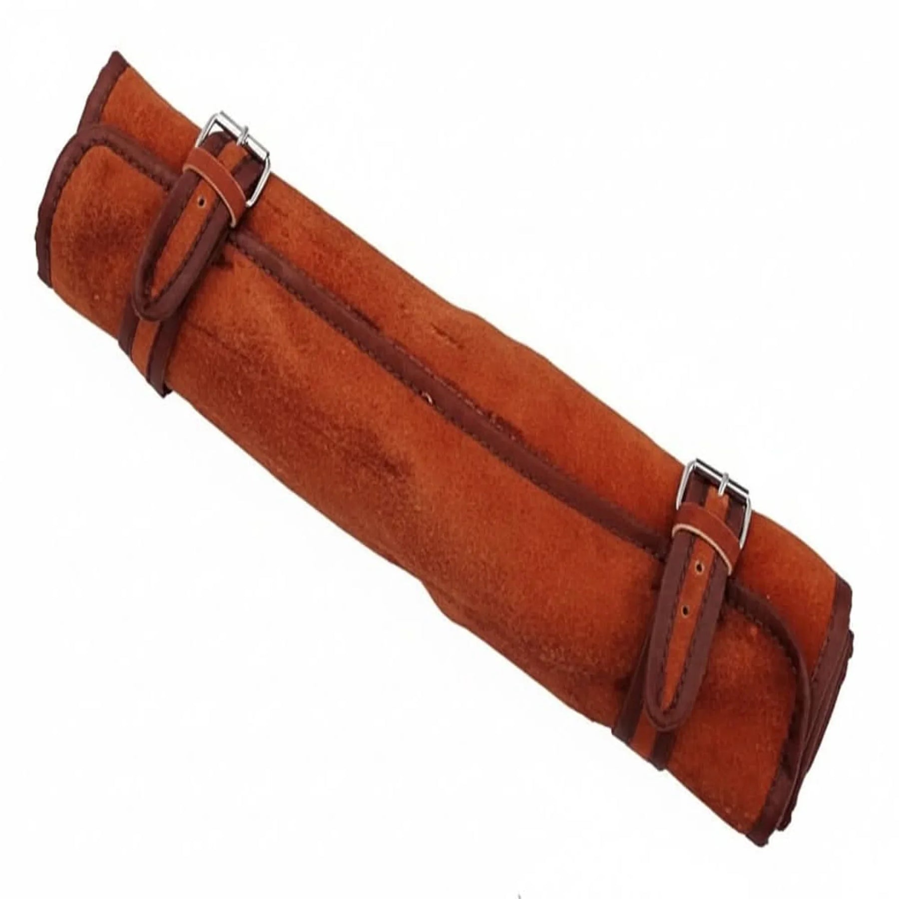 best chef knife Custom Handmade Leather Roll Bag for 7 pieces set / Chef sets Bag german knife DK-0138 detail view by JW