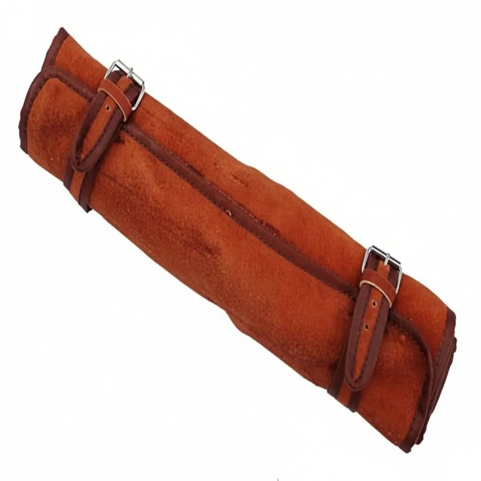 best chef knife Custom Handmade Leather Roll Bag for 7 pieces set / Chef sets Bag german knife DK-0138 detail view by JW