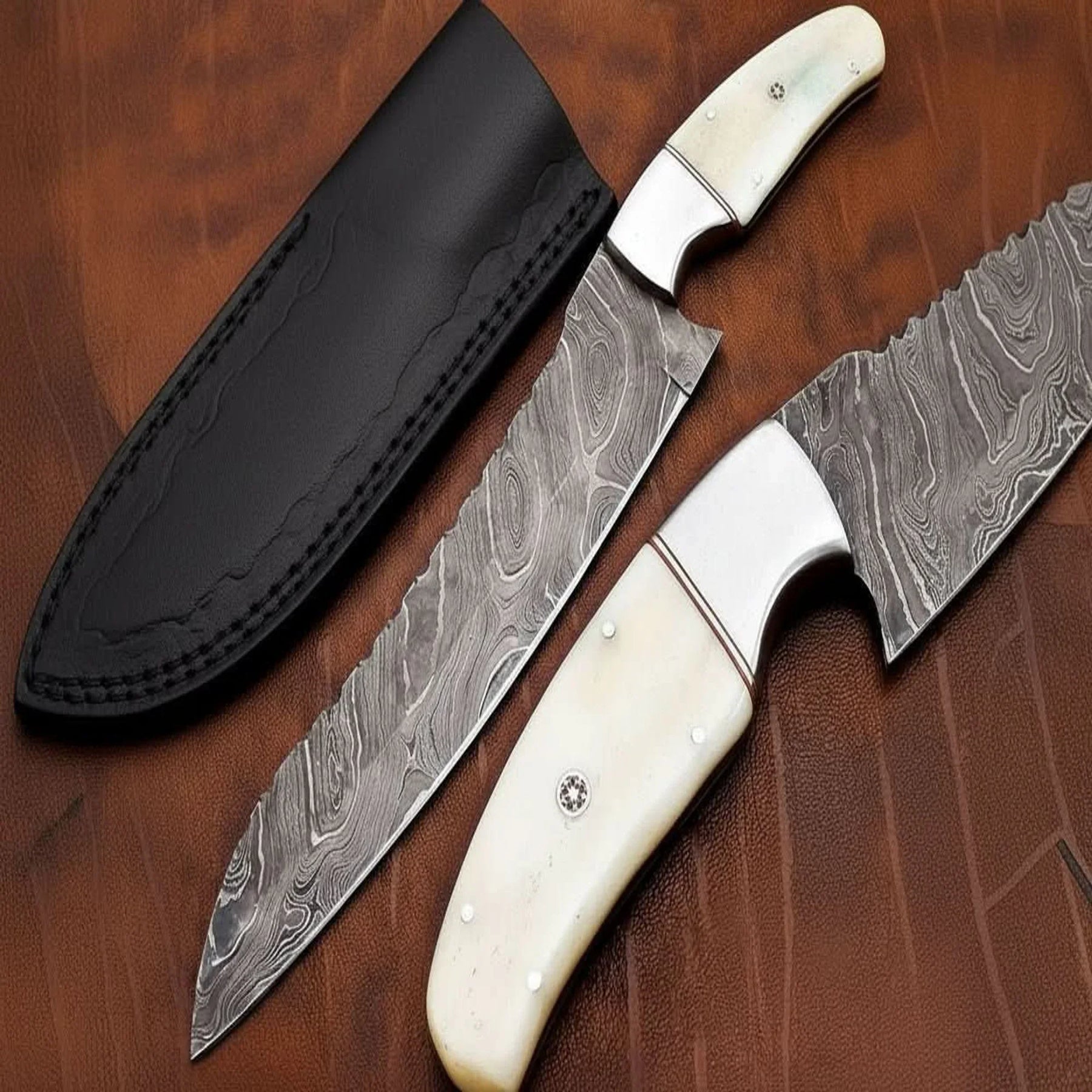 Smart & Sharp Custom Handmade Damascus Chef Knife/Kitchen Knife DK-0256 by JW SteelCrafts