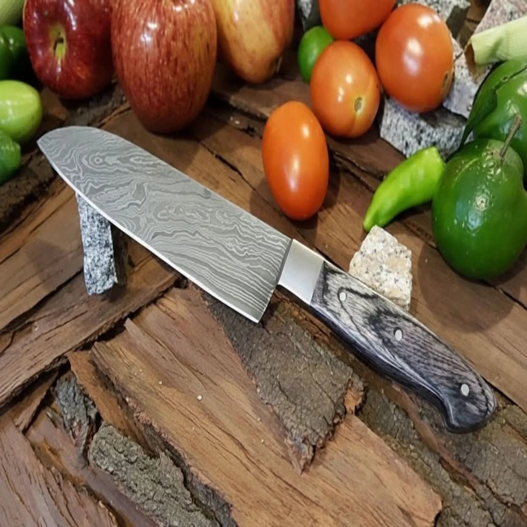 Custom Handmade Damascus Steel Chef knife/Kitchen Knife/Perfect Gift DK-060 by JW SteelCrafts