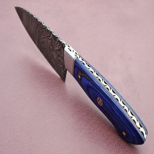 Custom Handmade Damascus Steel Chef Knife/ Kitchen Knife/Perfect Gift DK-0263 detail view by JW SteelCrafts