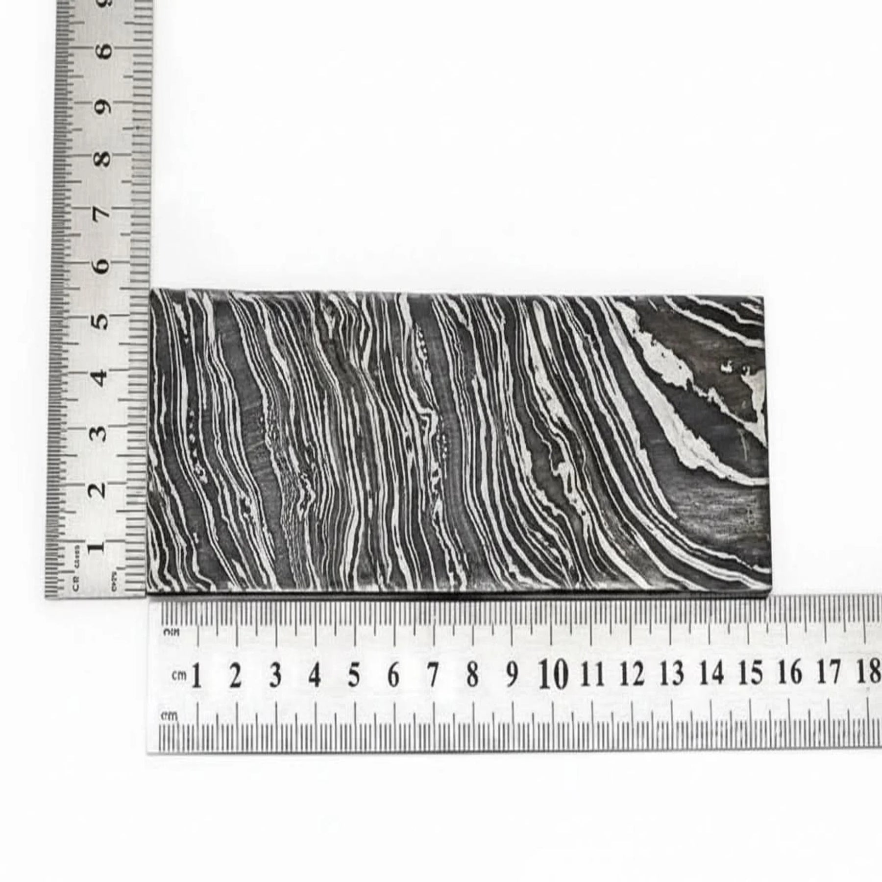 Damascus Steel Billet Bar 4mm Thick Pattern Welded Blank for Knife Making by JW SteelCrafts