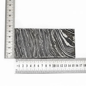 Damascus Steel Billet Bar 4mm Thick Pattern Welded Blank for Knife Making by JW SteelCrafts