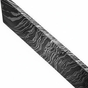 Damascus Steel Billet Bar 4mm Thick Pattern Welded Blank for Knife Making detail view by JW SteelCrafts