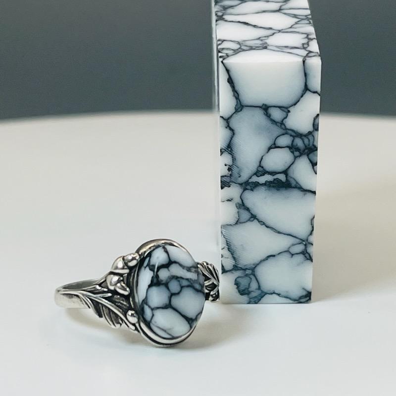 The Weeping Willow Sterling Silver and Tru-Stone Memorial Ring by Cotton Street Art Company, handmade jewelry detail photo 2
