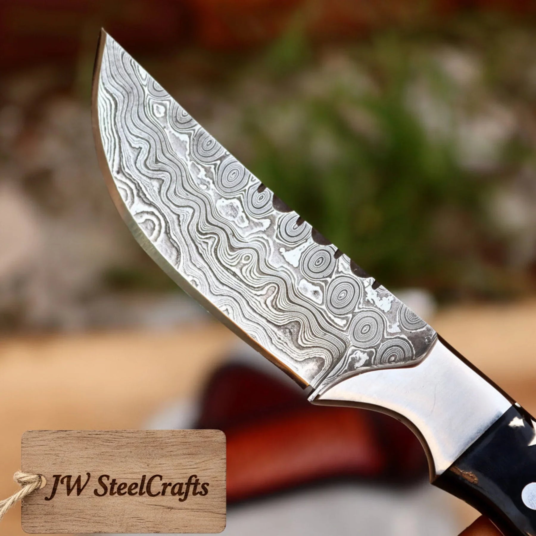 Buckhorn Trail Tracker Knife 10" by JW SteelCrafts, product view 4