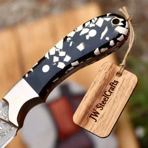 Buckhorn Trail Tracker Knife 10" by JW SteelCrafts, product view 5