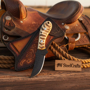 Ironstag Cowboy Knife 8" Handmade Carbon by JW SteelCrafts