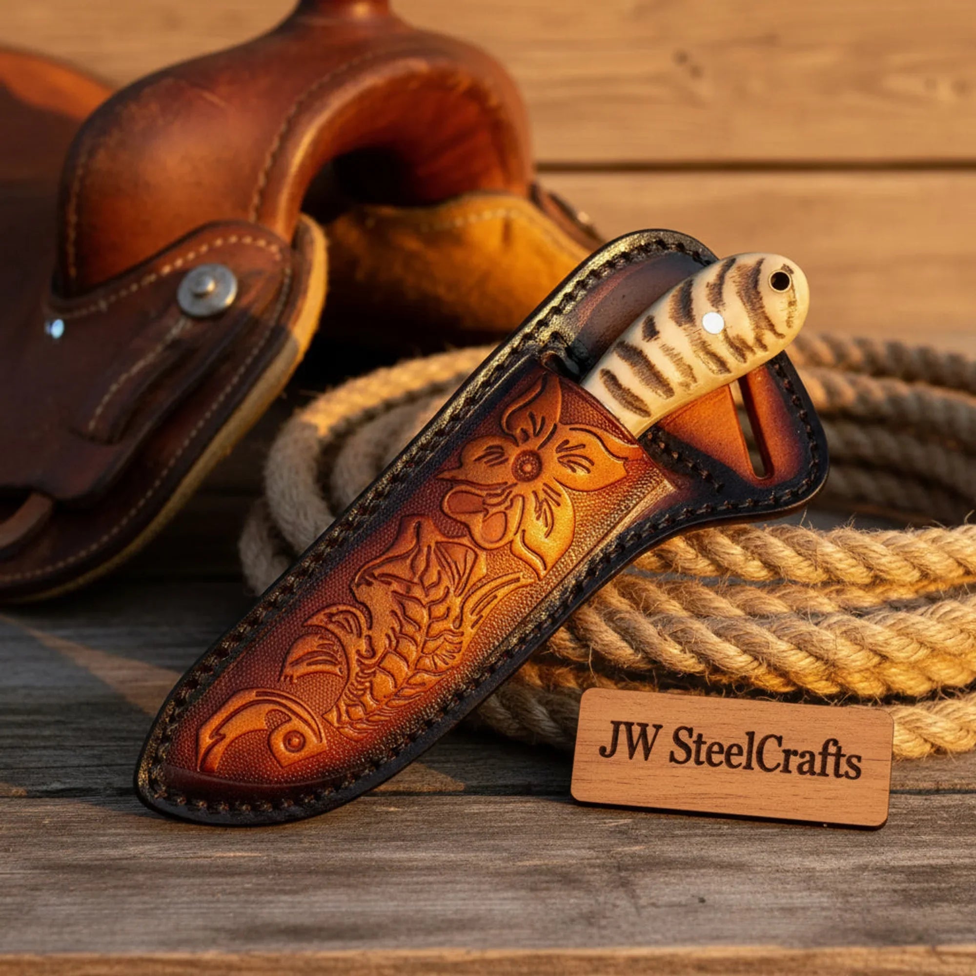 Ironstag Cowboy Knife 8" Handmade Carbon product detail, view 2