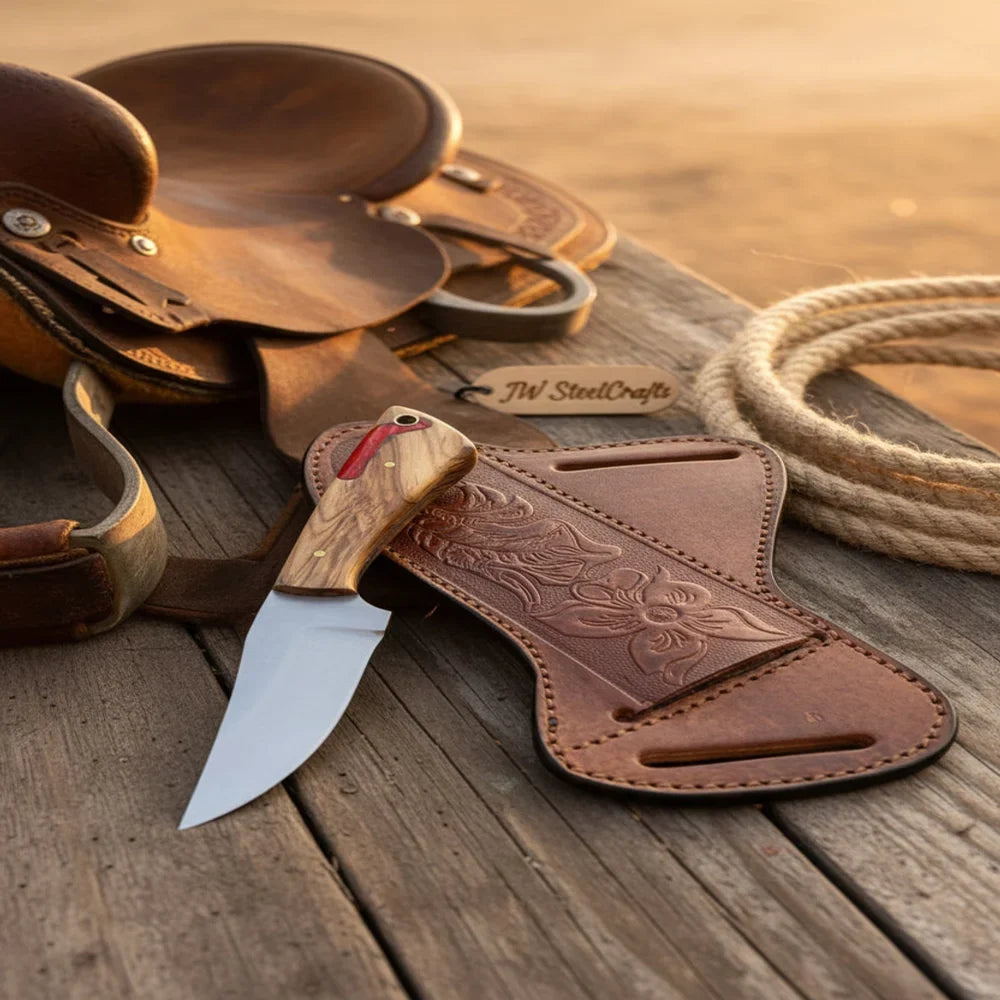 Rancher's Dualwood Cowboy Knife by JW SteelCrafts