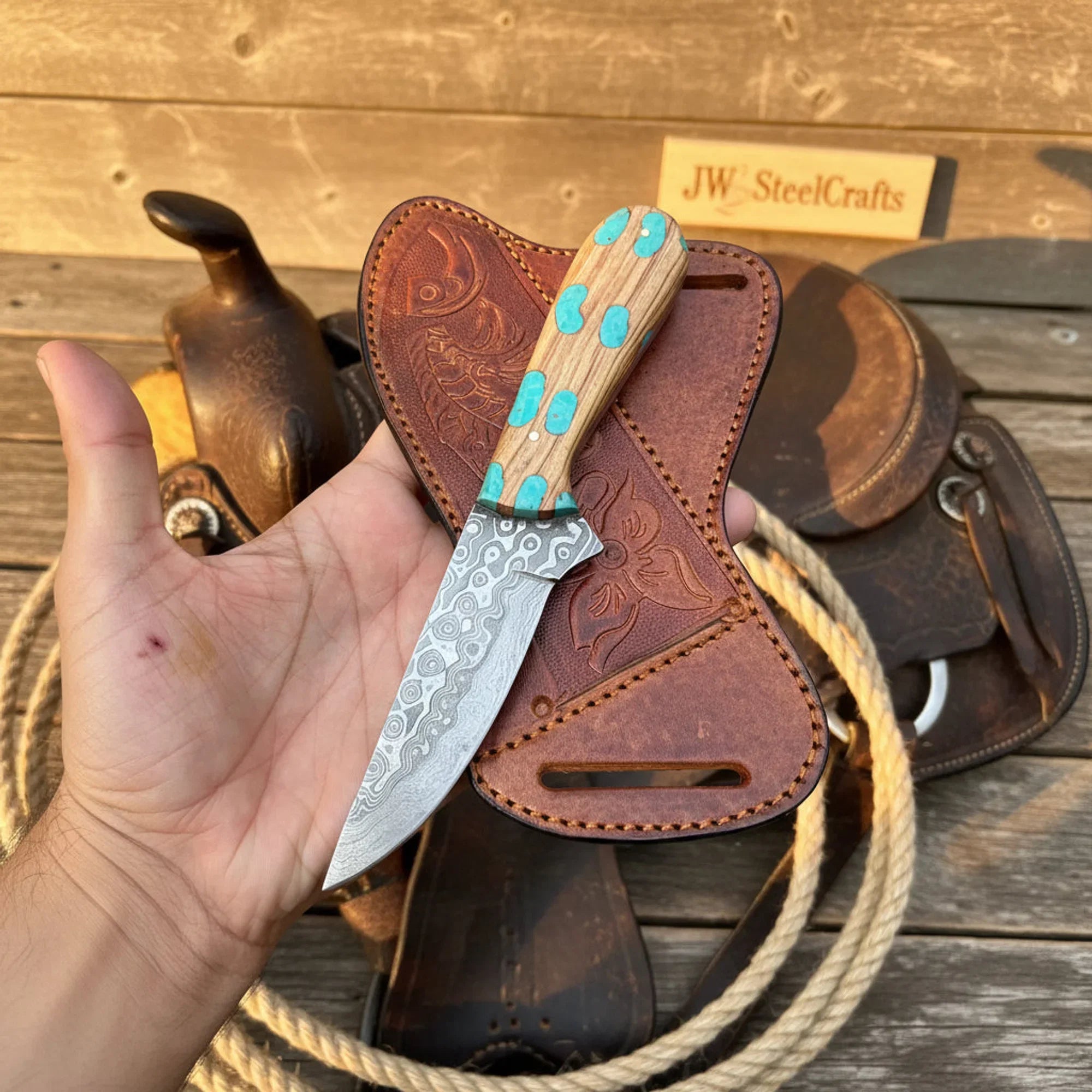 Turquoise Trail Bowie Knife product detail, view 2