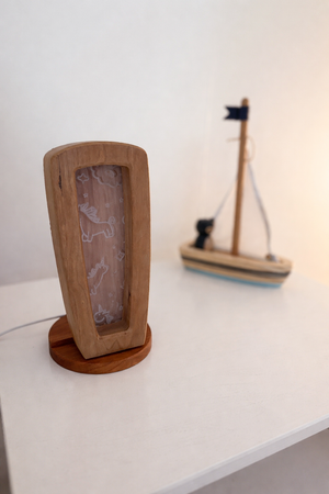 Personalized Wooden Letter Night Light | Custom Initial Lamp for Kids by Maple Play, Southern home decor detail photo 7