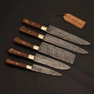 Custom Handmade Chef Knives Damascus Steel blades By JW SteelCrafts by JW SteelCrafts