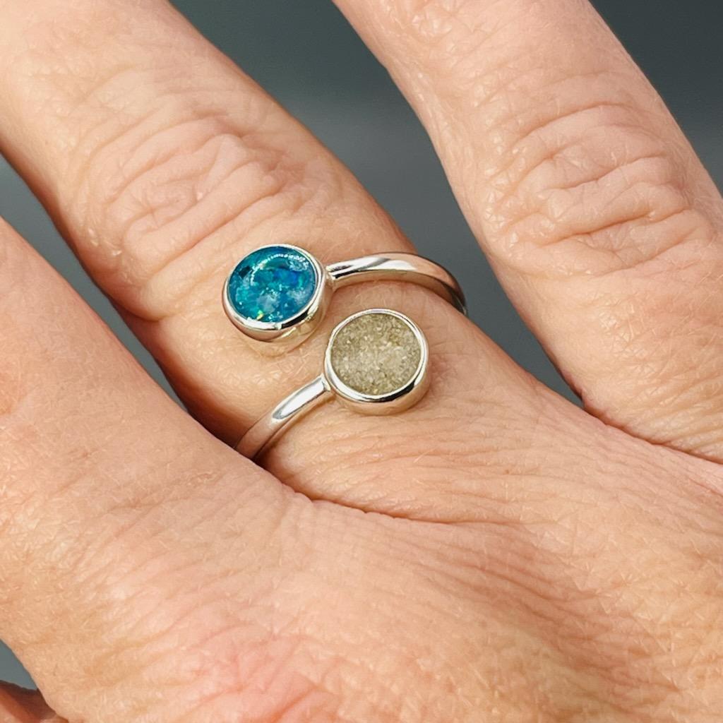 Everlasting Duo Keepsake Ring by Cotton Street Art Company, handmade jewelry detail photo 9