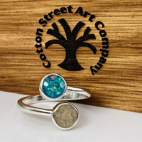 Everlasting Duo Keepsake Ring by Cotton Street Art Company, handmade jewelry detail photo 2