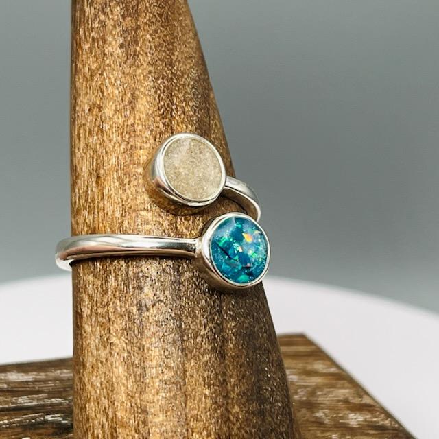 Everlasting Duo Keepsake Ring by Cotton Street Art Company, handmade jewelry detail photo 5