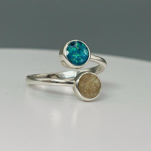 Everlasting Duo Keepsake Ring by Cotton Street Art Company, handmade jewelry detail photo 6