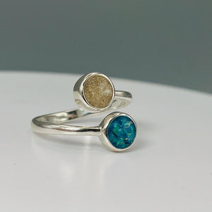 Everlasting Duo Keepsake Ring by Cotton Street Art Company, handmade jewelry detail photo 16