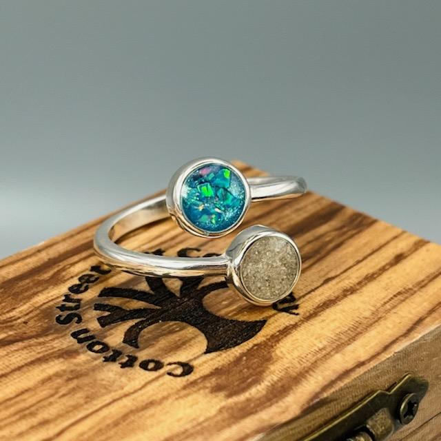 Everlasting Duo Keepsake Ring by Cotton Street Art Company, handmade jewelry detail photo 13