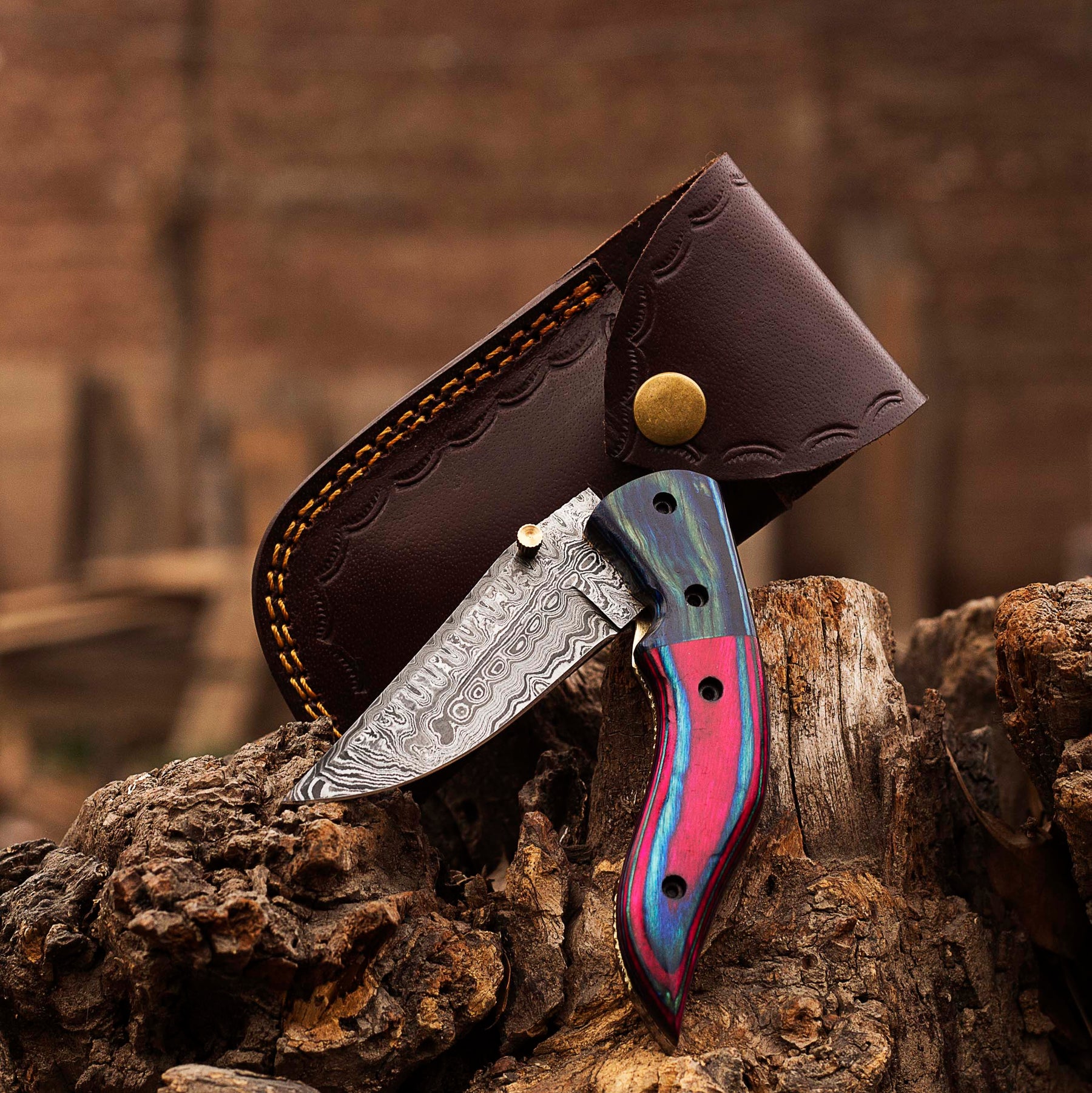 Damascus Steel Folding Knife, Handmade Damascus Pocket Knife, Groomsman Gift, Anniversary Wedding Gift, Birthday Gift, Personalized Gift USA