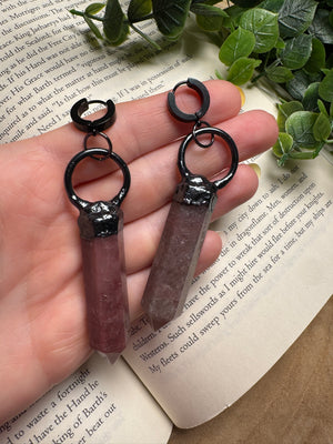 Purple Aventurine Ear Weights detail view by Copper Ashes