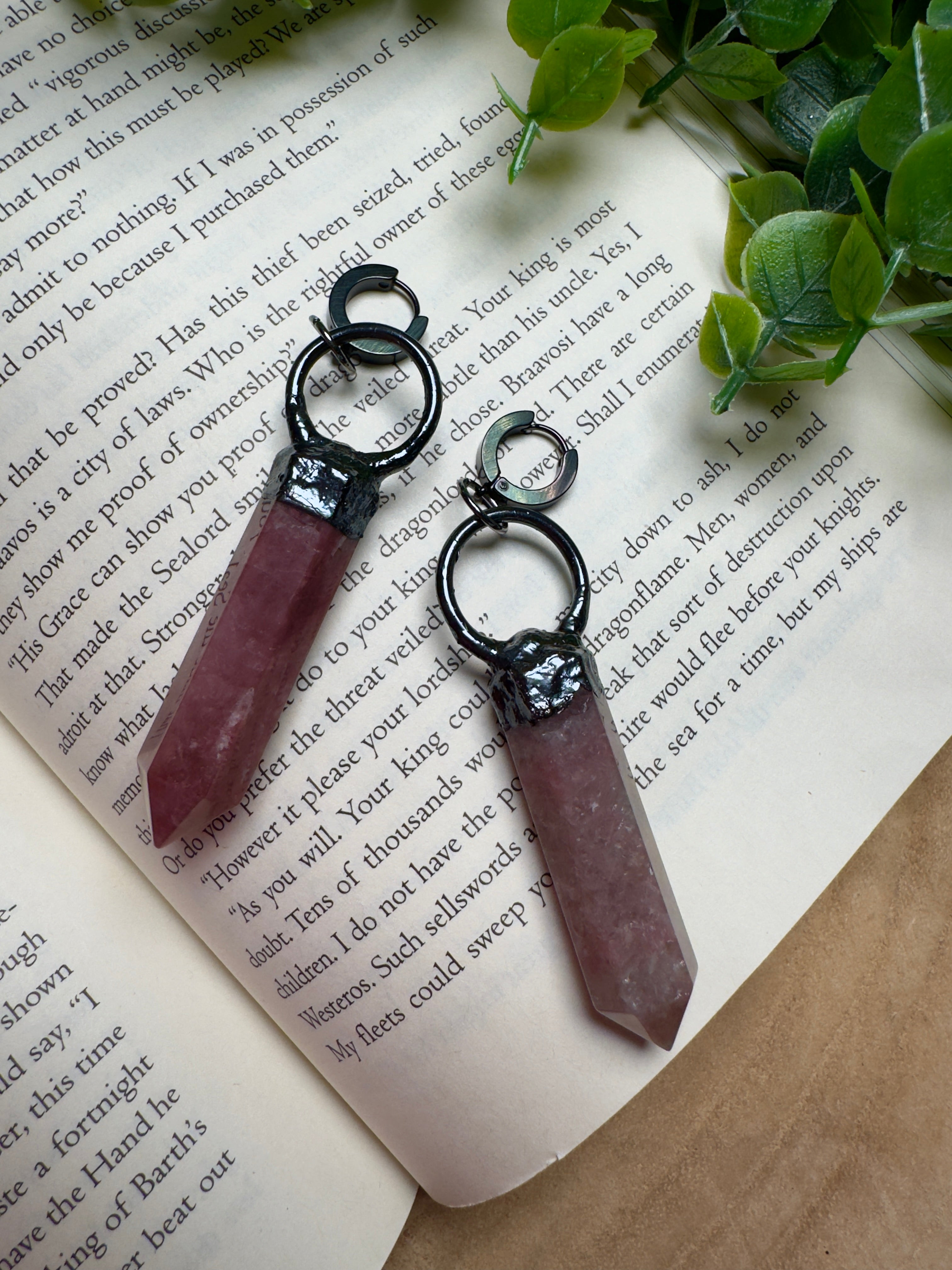 Purple Aventurine Ear Weights by Copper Ashes