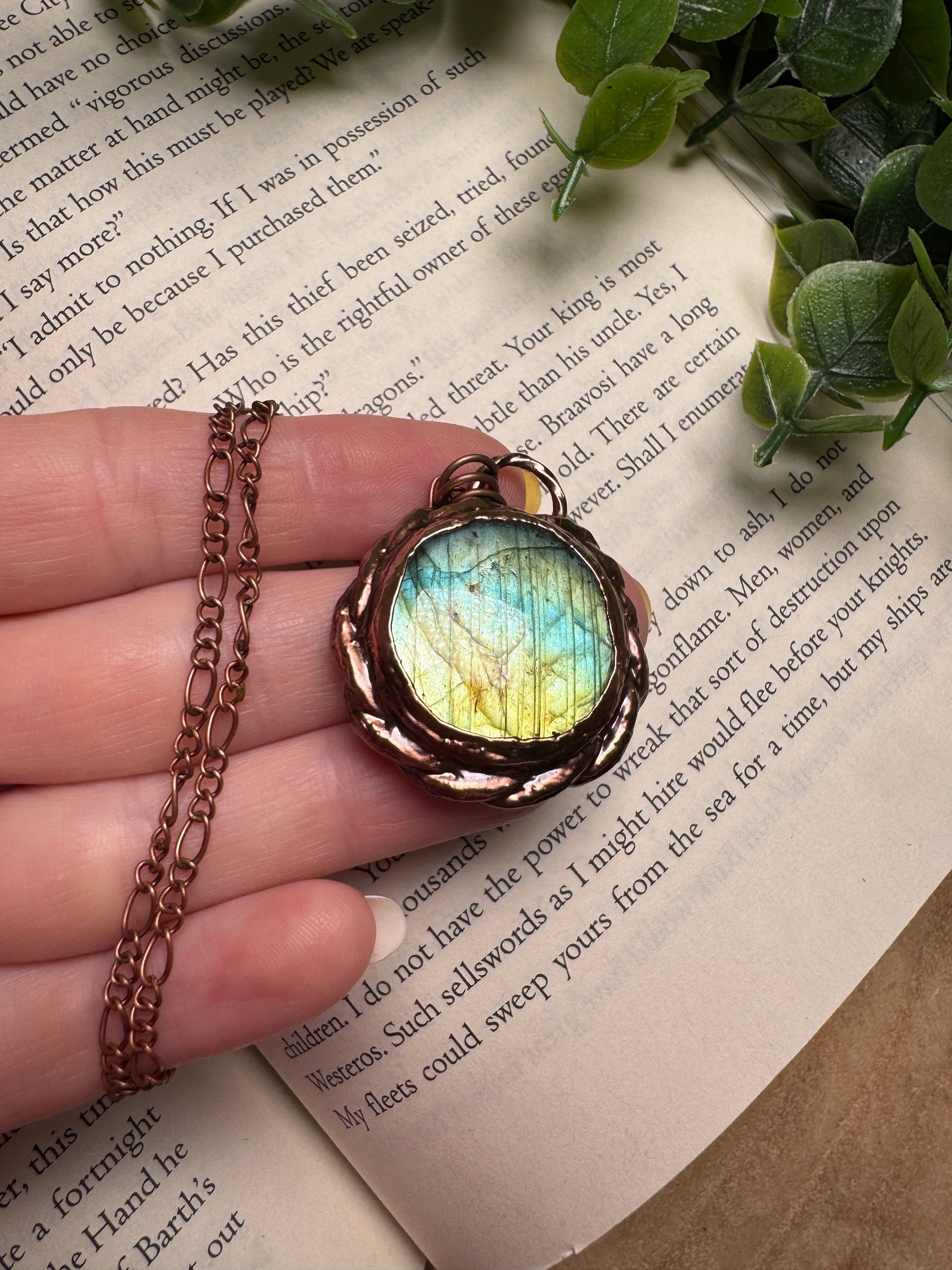 Labradorite Necklace by Copper Ashes