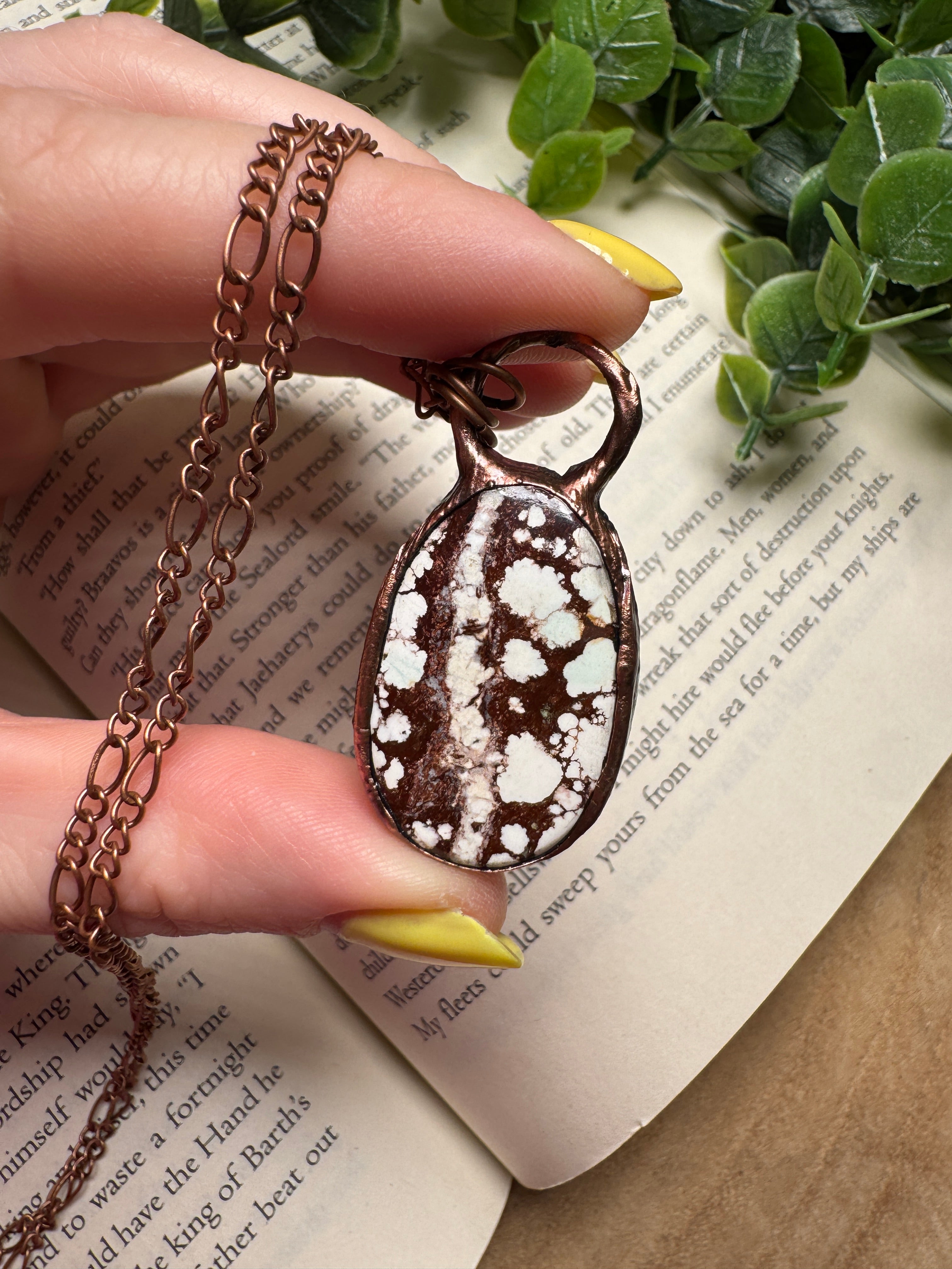 Wild Horse Jasper Necklace detail view by Copper Ashes