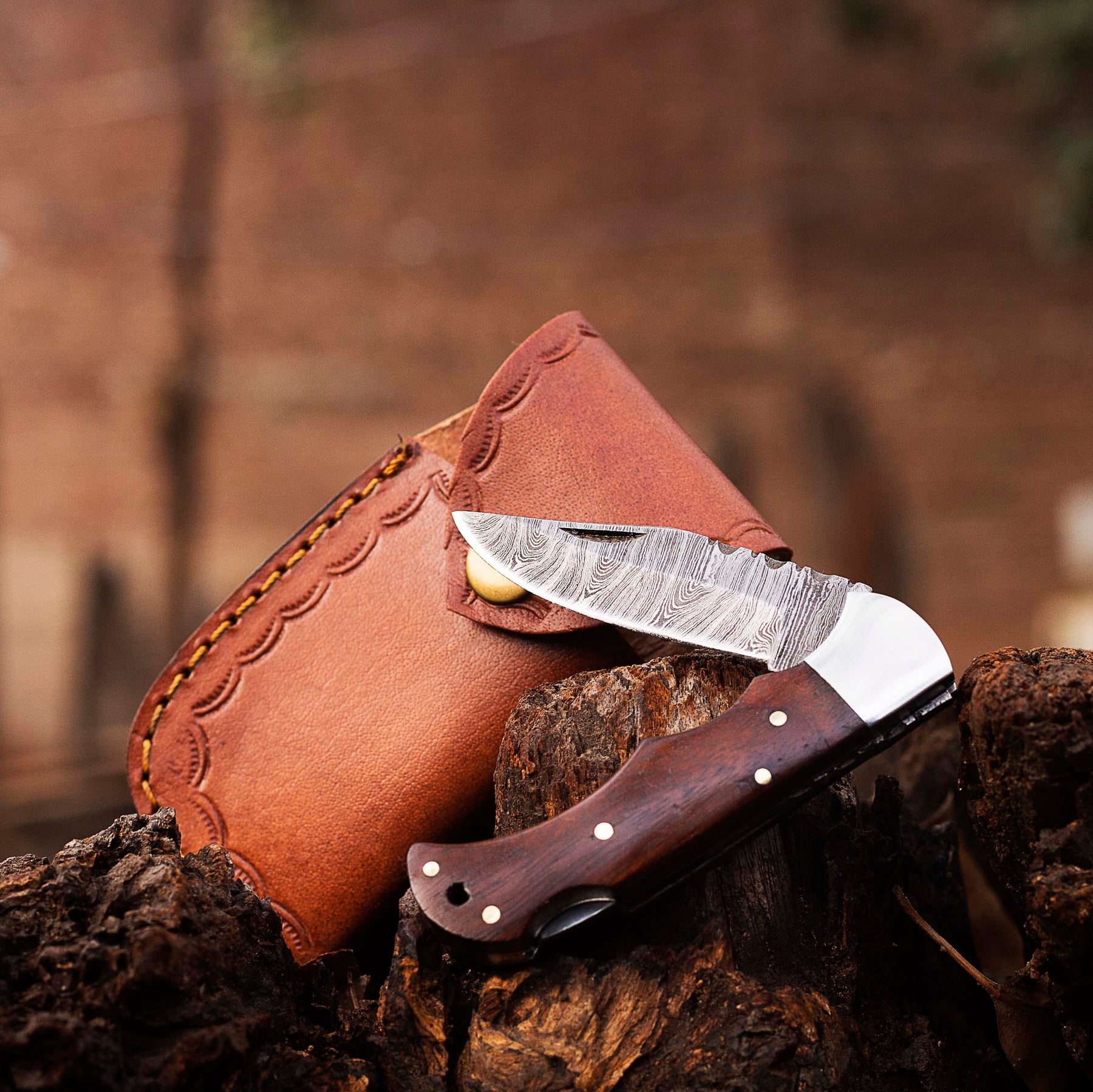 Damascus Pocket knife for Men, Groomsmen Damascus Folding Knife, Every Day Carry Knife , Damascus Knives, Gift For Him, Gift for Men USA