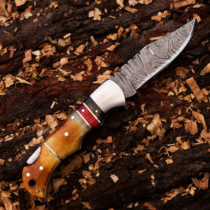 Personalized Handmade Damascus Pocket Folding Knife 6.5", Camping Hiking Damascus Pocket Knife, Gift for Groomsmen, Gift for Men, USA