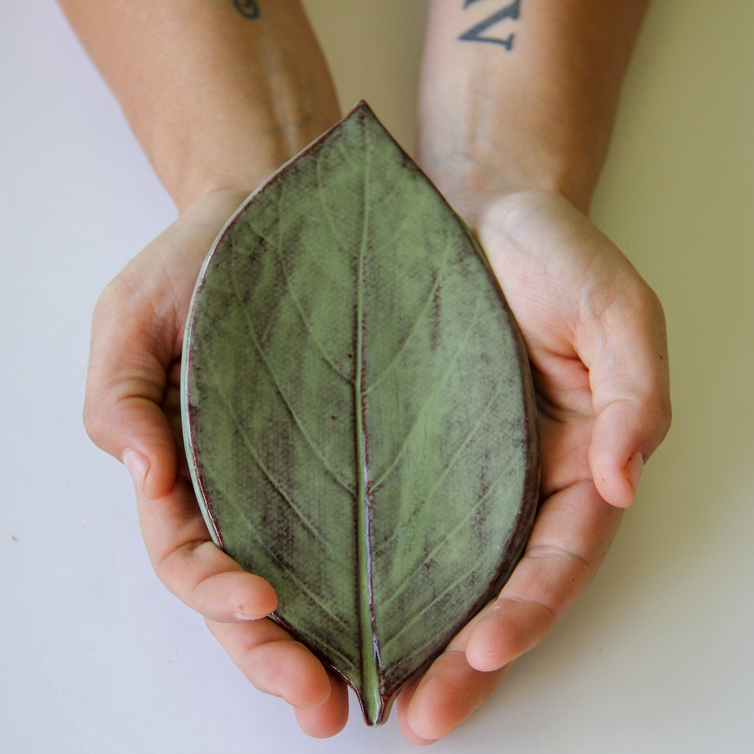 Prodigal Pottery Large Leaf Dish — product view 1