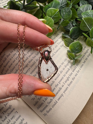 Butterfly Wing and Labradorite Necklace by Copper Ashes