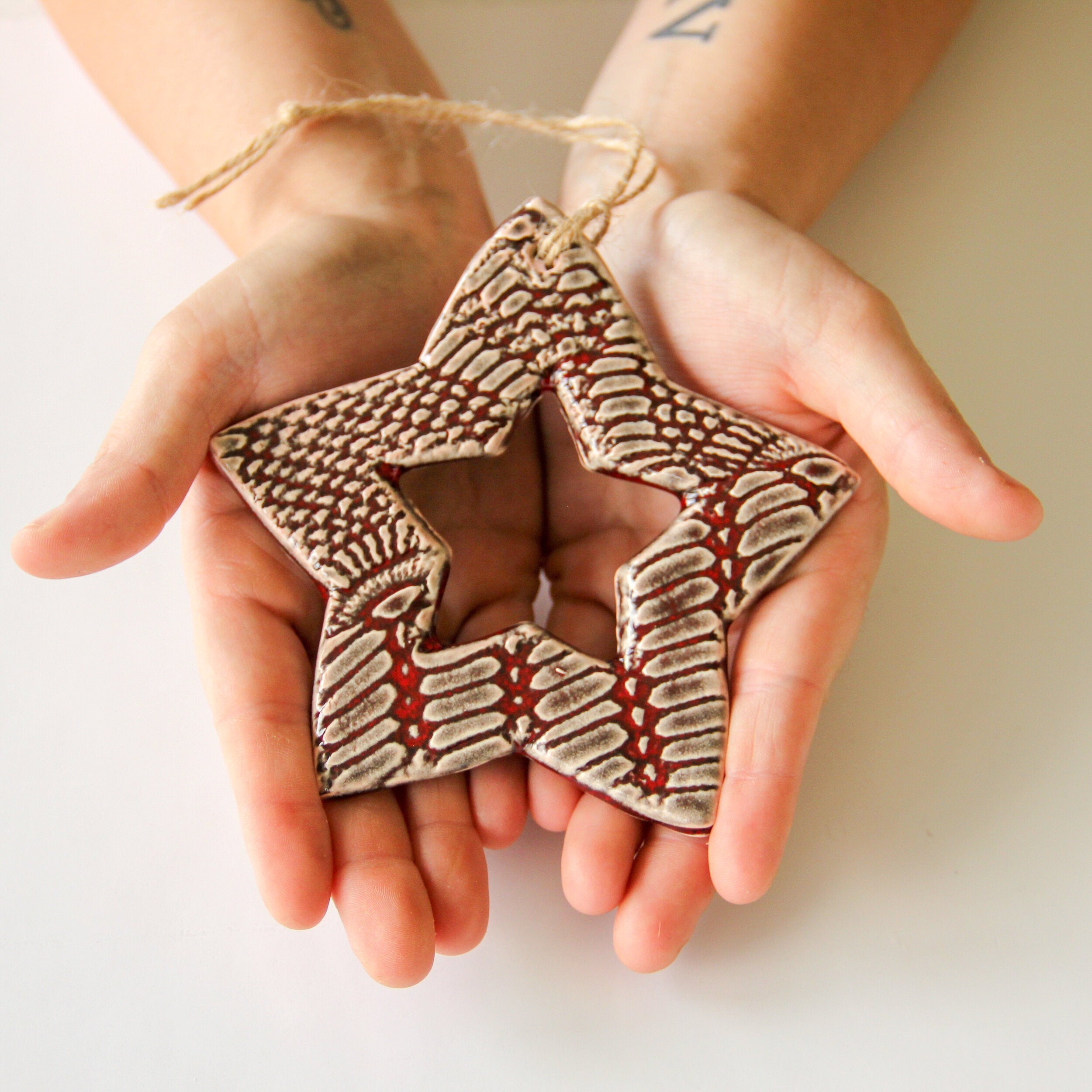 Prodigal Pottery Cutout Star Ornament — product view 1