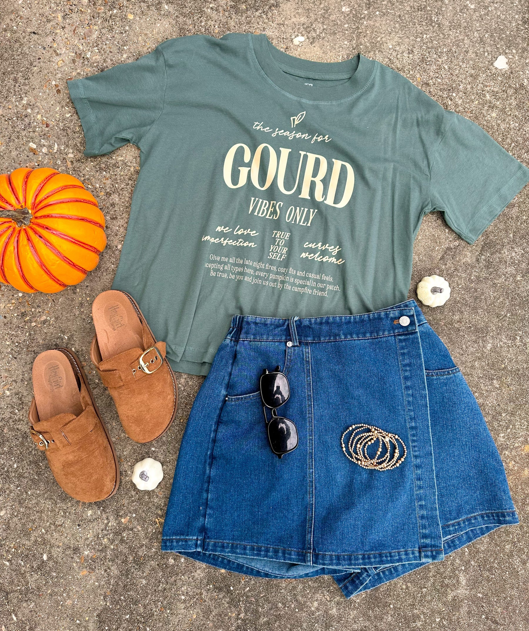 Gourd Vibes Only Boxy Tee detail view by Southern Bliss Company